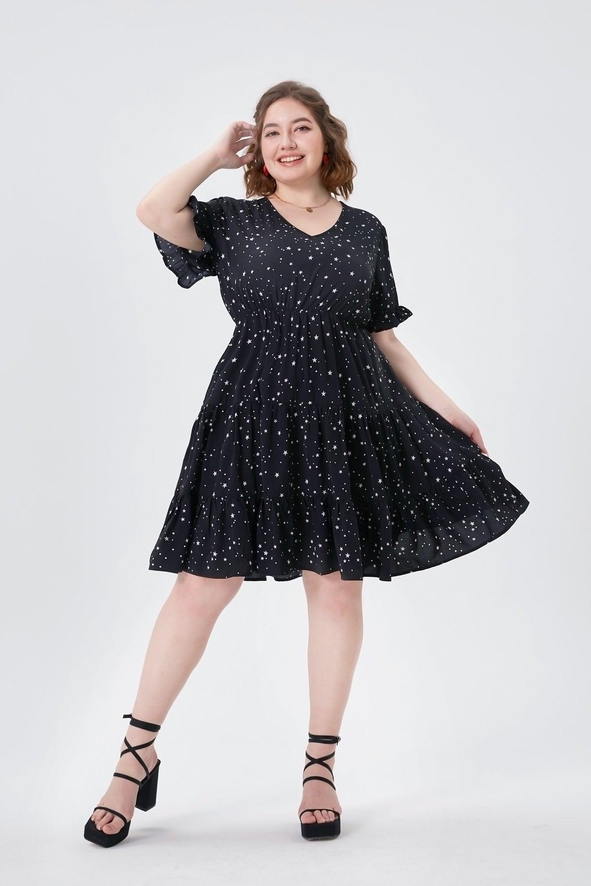 Black Stars Ruffle Dress: A Stylish and Elegant Choice for Any Occasion