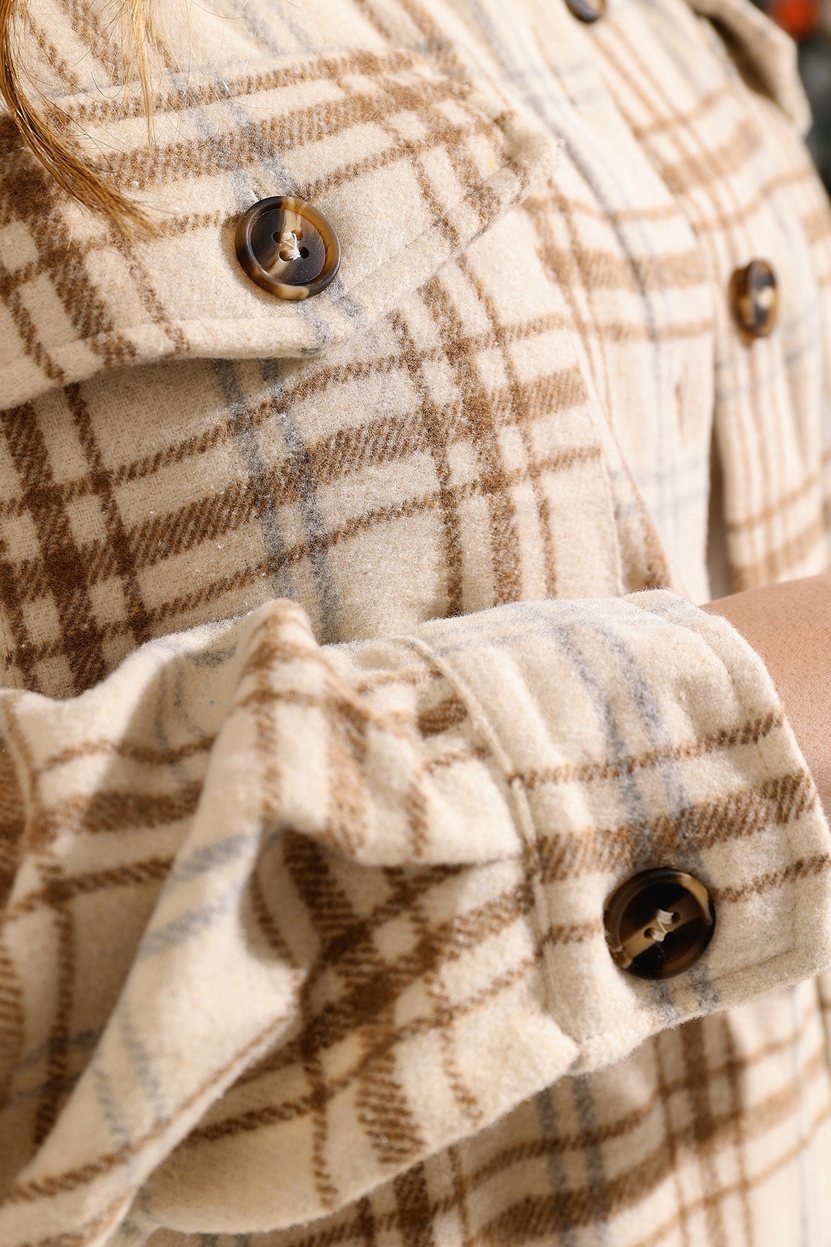 Ritera Pocket Plaid Button Down Flanner T-Shirt