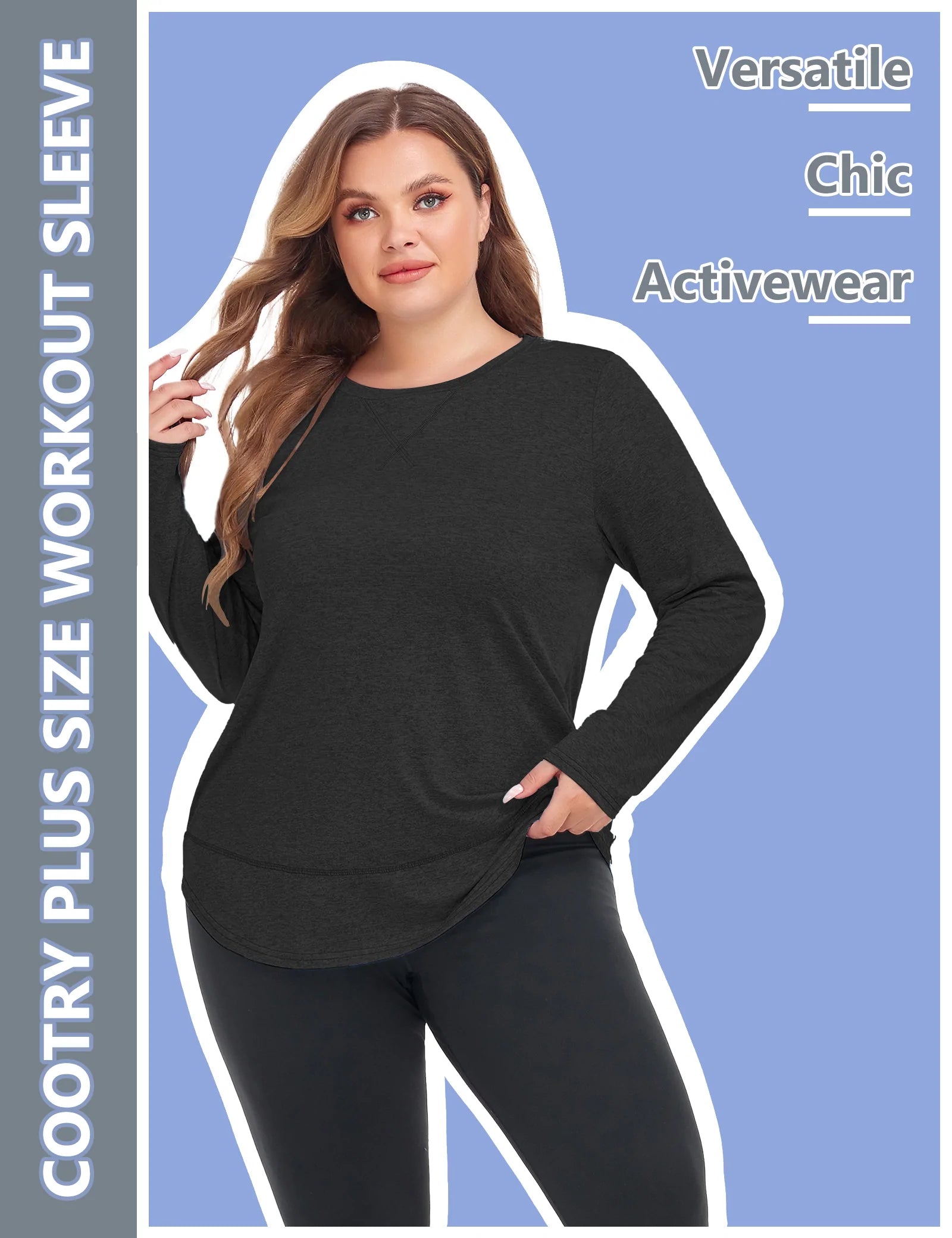 Solid Crossover Front Long Sleeve T-shirt – RITERA